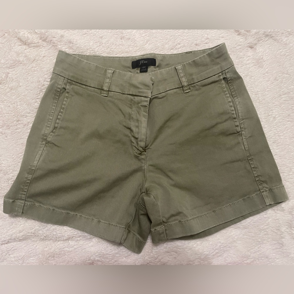J. Crew Green Chino Shorts